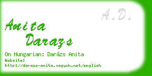 anita darazs business card